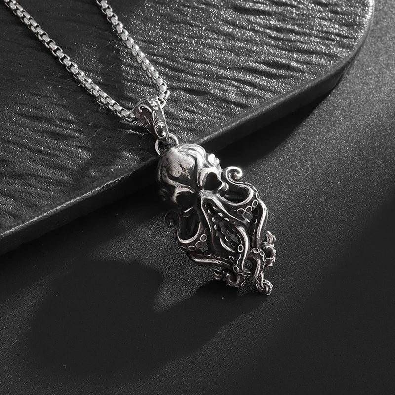 Gothic Skull Octopus Tentacle Necklace - Image 4