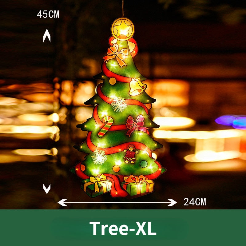 Flashing Christmas Decor Window Hanging Lights - Image 12