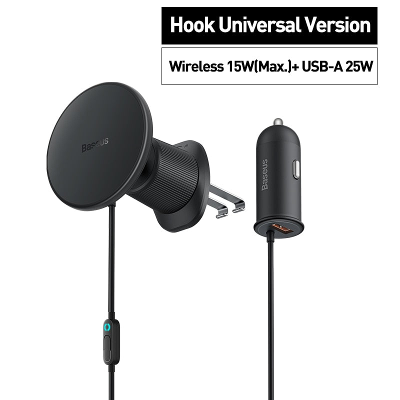 2in1 Car Magnetic Phone Wireless Charging Stand - Image 5