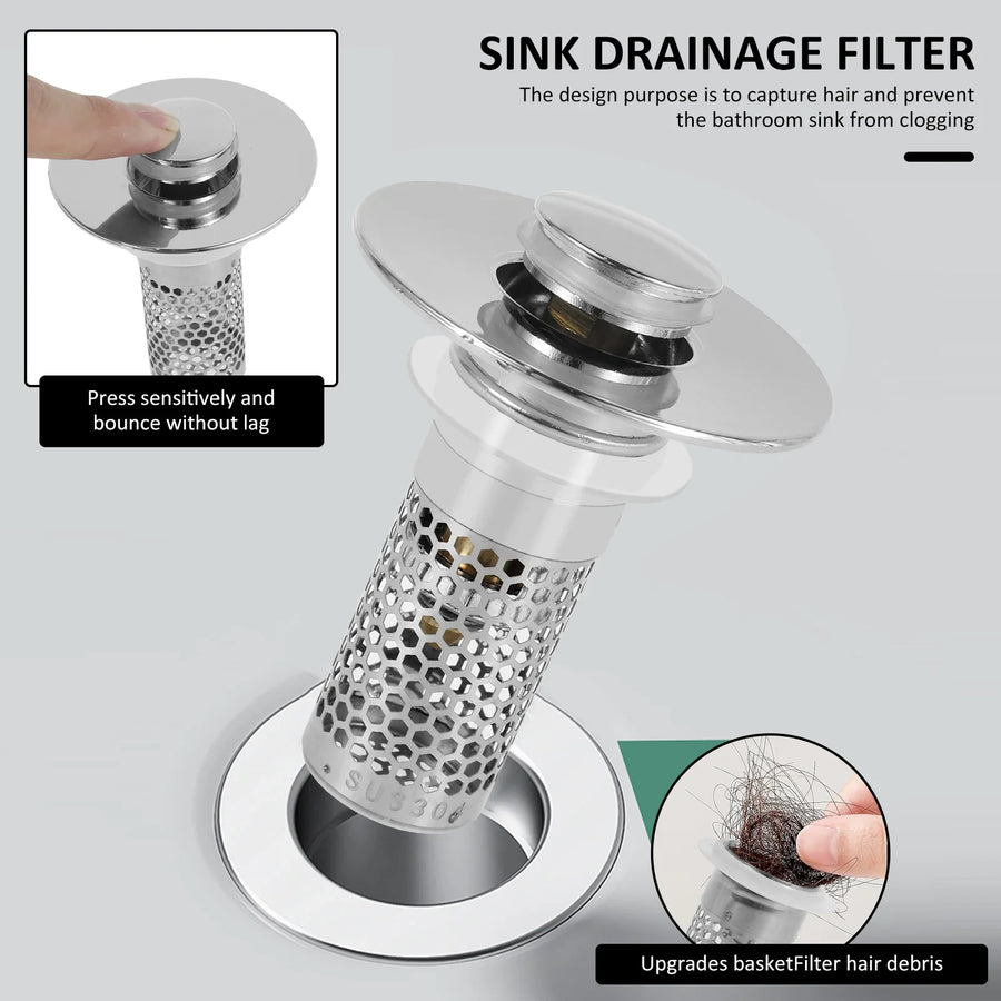 Sink Drain Anti-Odor Hair Catcher Filter - Image 2