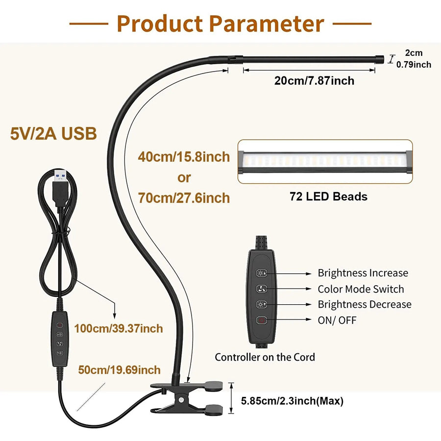 Adaptive Workspace Dimmable Flexible LED Lamp - Image 1
