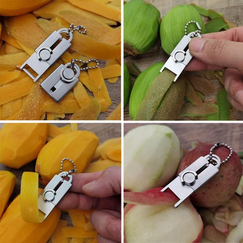 Stainless Steel Mini Vegetable Peeler Keychain - Image 6