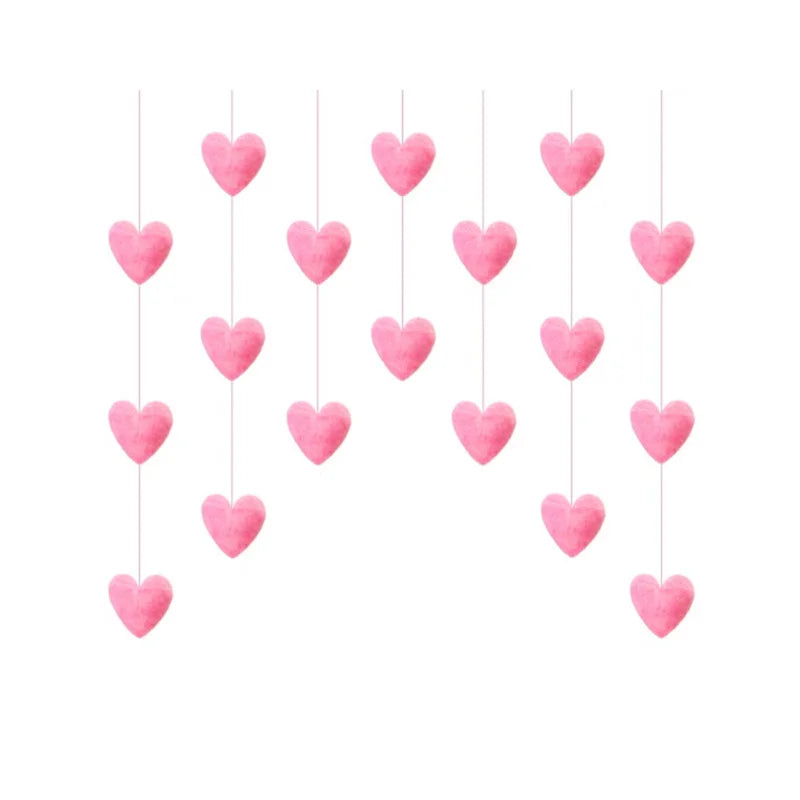 Cute Hanging Pink Heart Doorway Decor - Image 10
