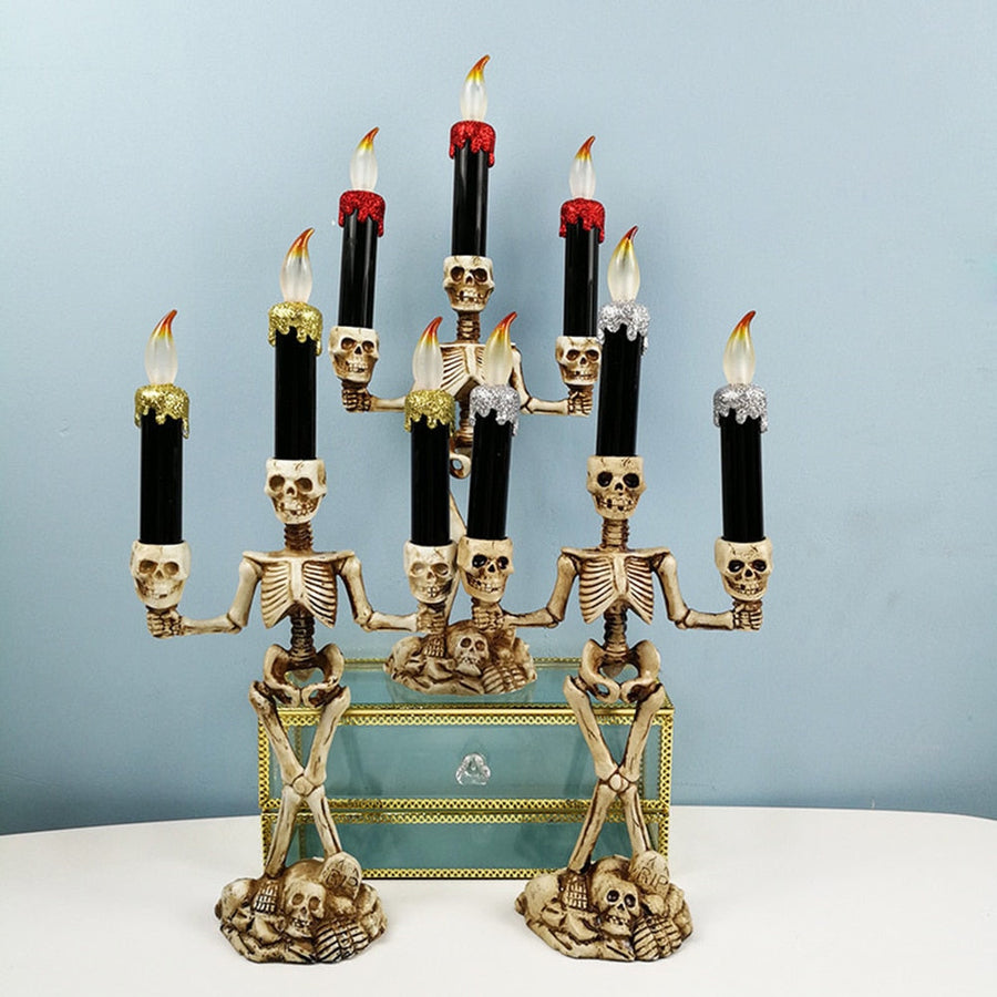 Scary Skeleton Halloween Candle Lights - Image 1