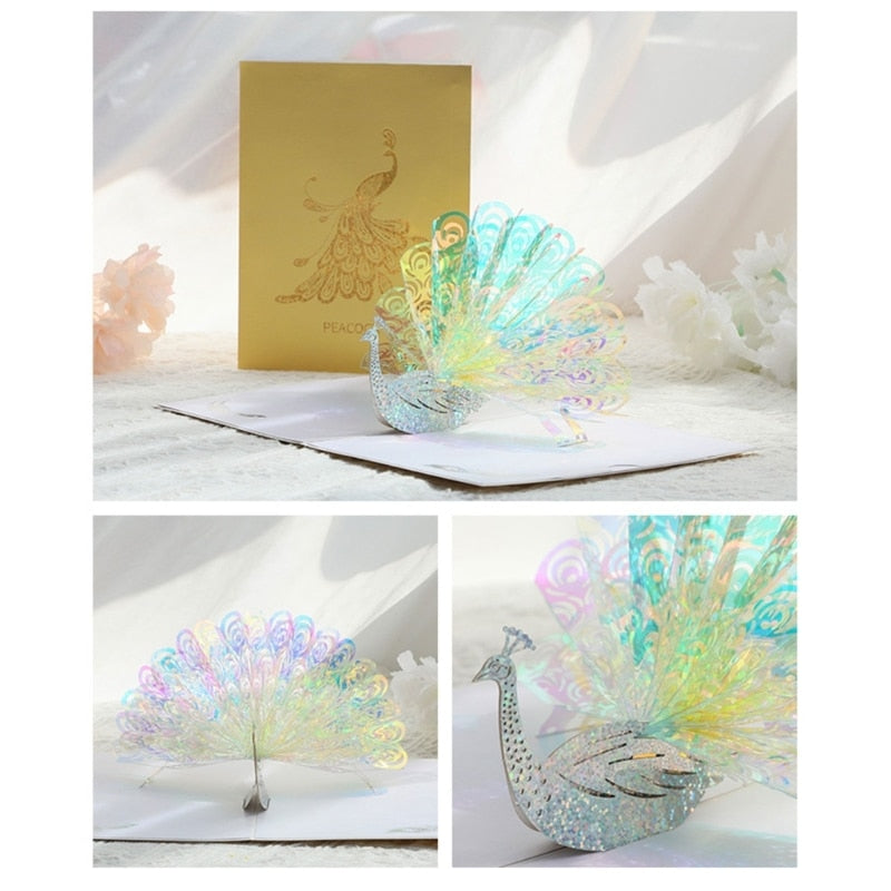 3D Shining Peacock Decorative Card - Image 5