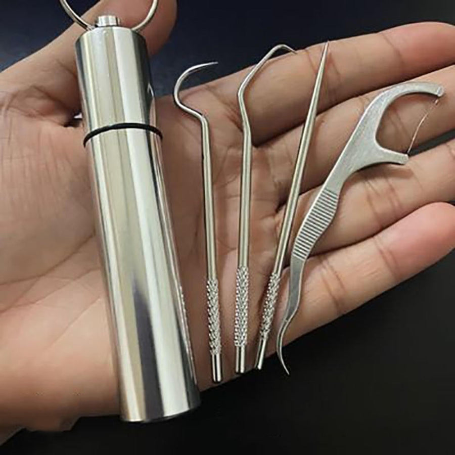 Minty Portable Metal Toothpick Cleaner Set - Image 5