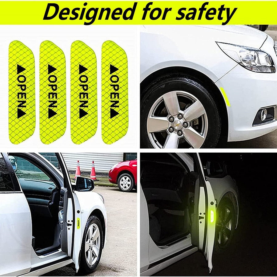 4PCS City Light Reflective Alert Stickers - Image 2