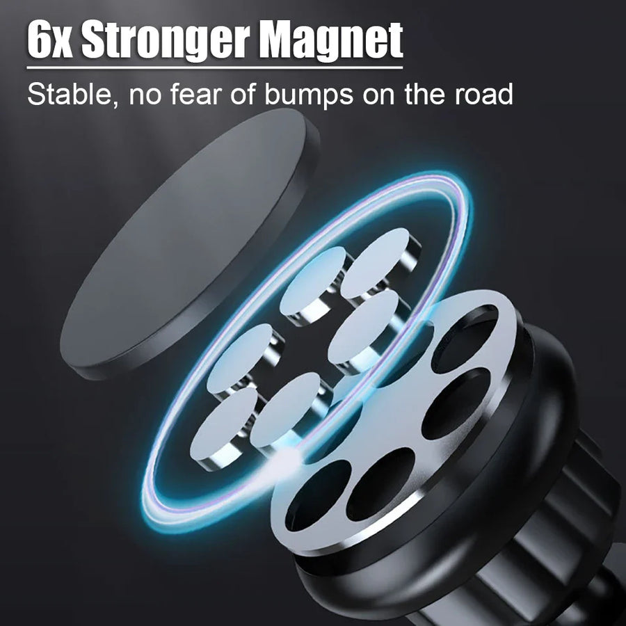 Magnetic Car Dashboard Long Handle Phone Holder - Image 1