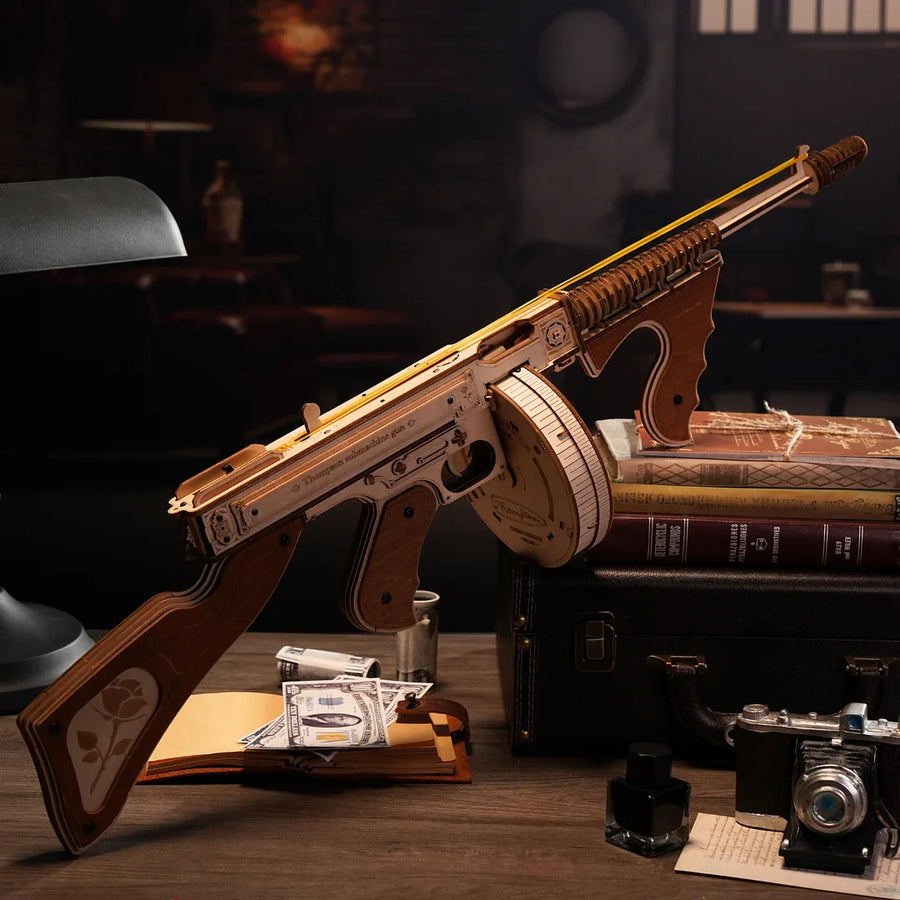 3D Wooden Model Toy Gun Assembly Set - Image 0