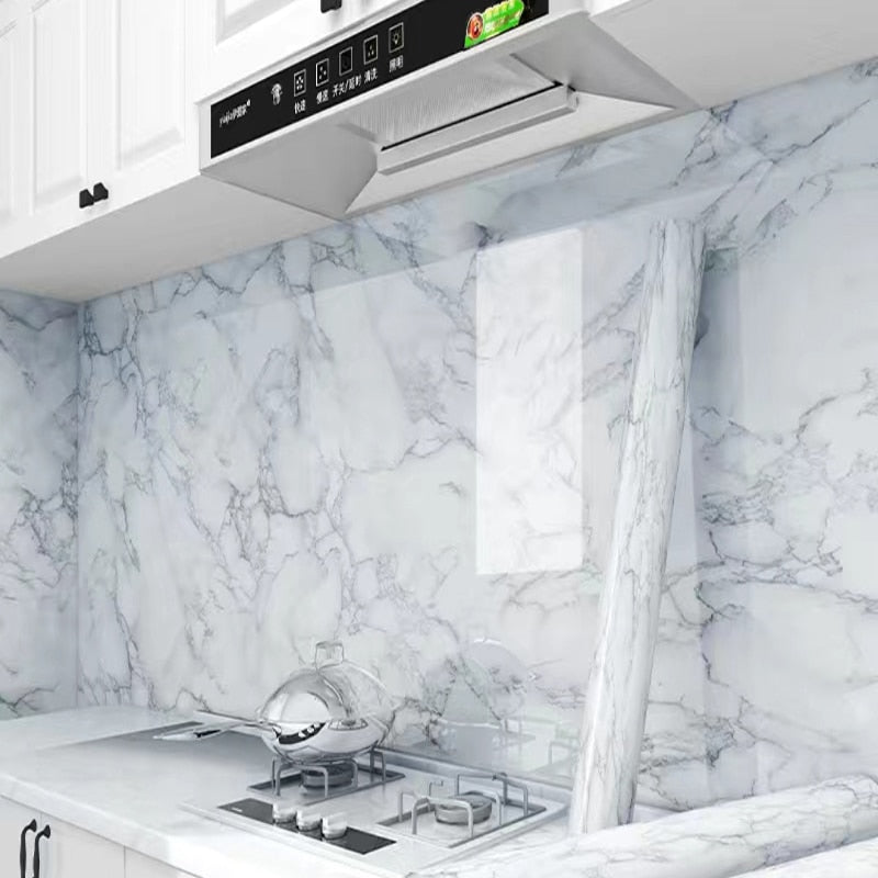 Marble Effect Self-adhesive Waterproof Wallpaper - Image 0