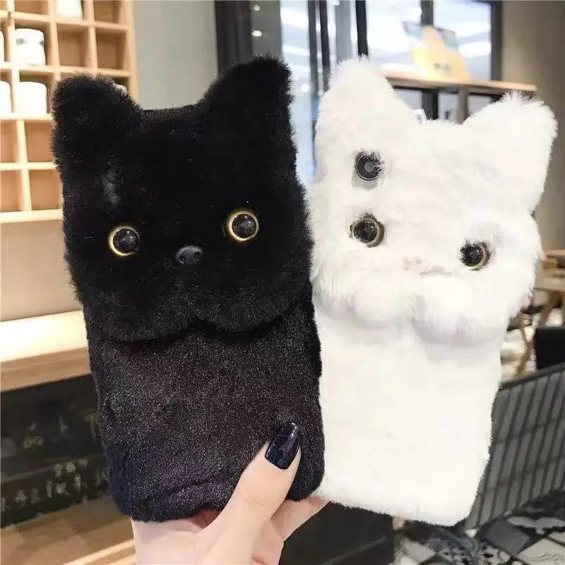 Fluffy Cat Warm Plush Fluffy iPhone Case - Image 2