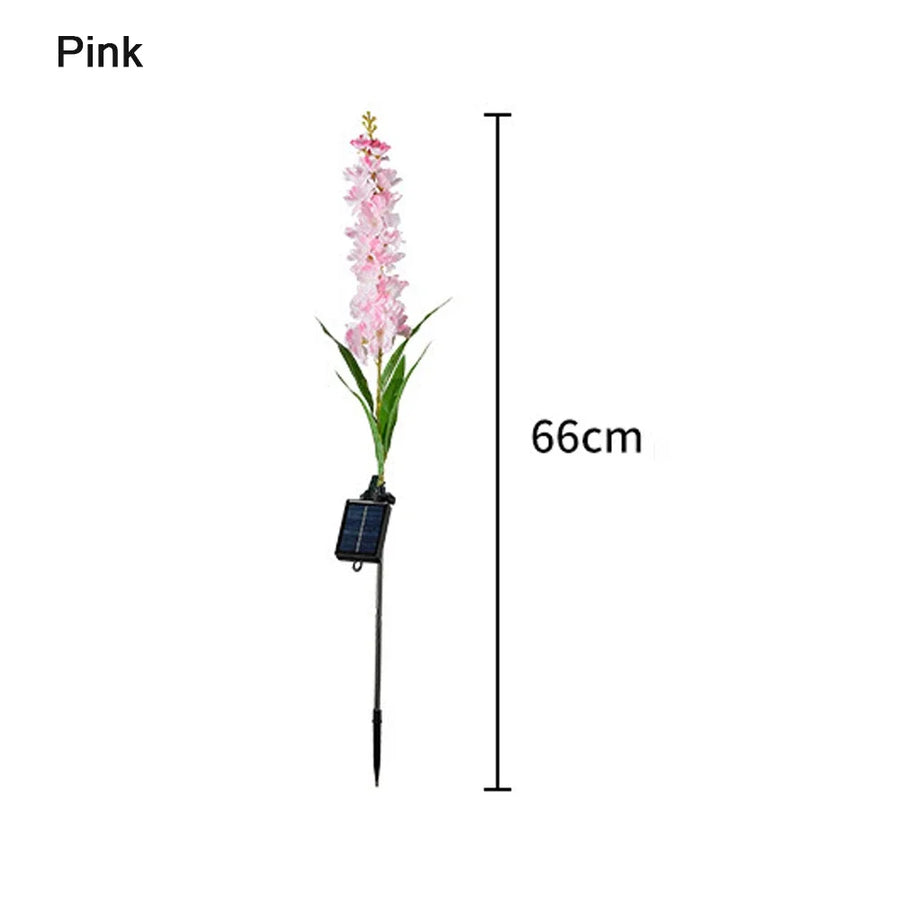 Soft Pink Glow Solar LED Flower Garden Light - Image 8