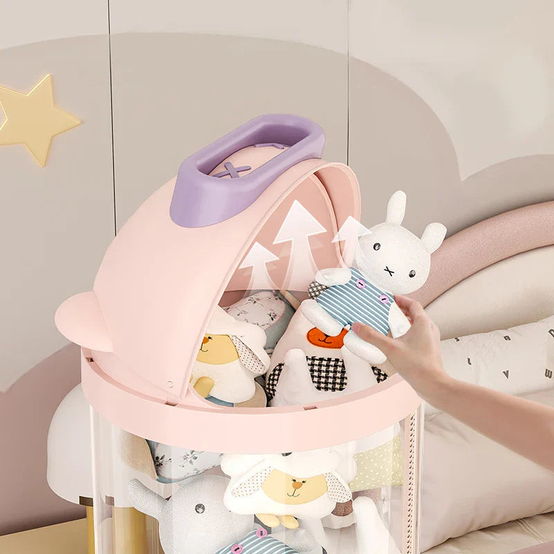 Vertical Transparent Space-Saving Toy Organizer Storage Tower - Image 4