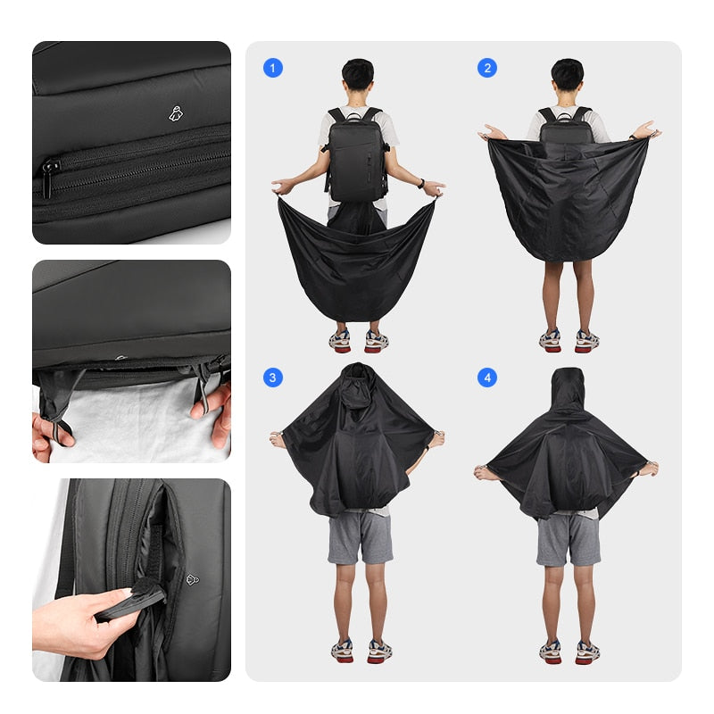 Multilayer Hiking Protector Raincoat Backpack - Image 5