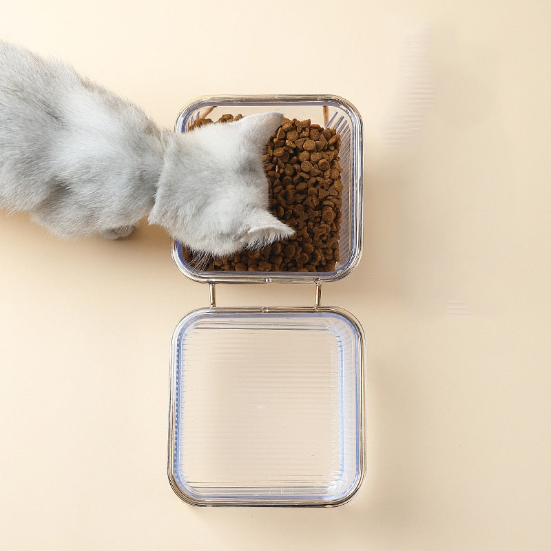 Transparent Non-slip Double Pet Bowl - Image 2