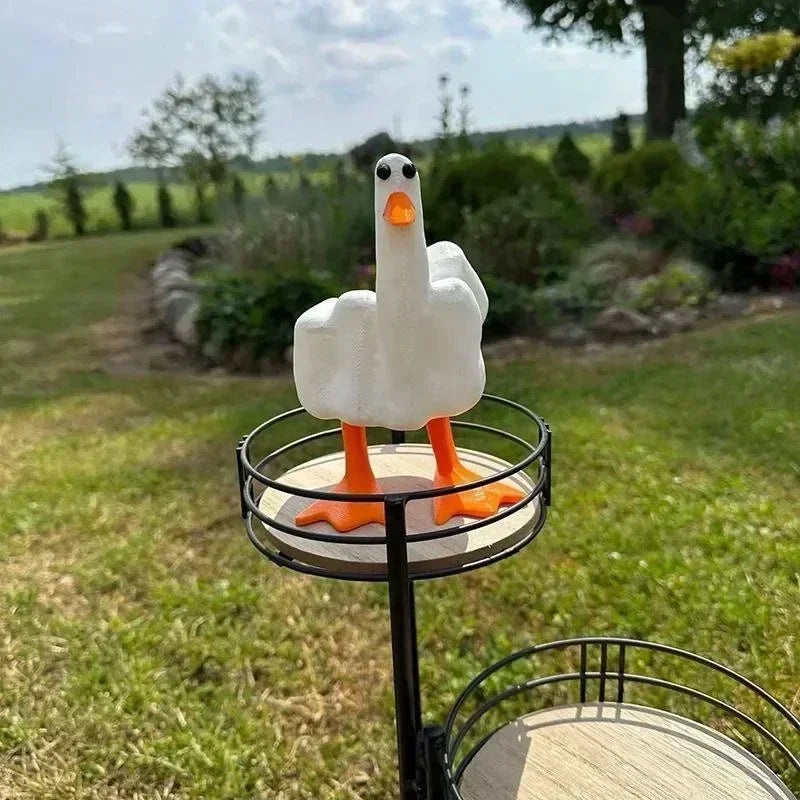 Middle Finger Resin Duck Decor - Image 2