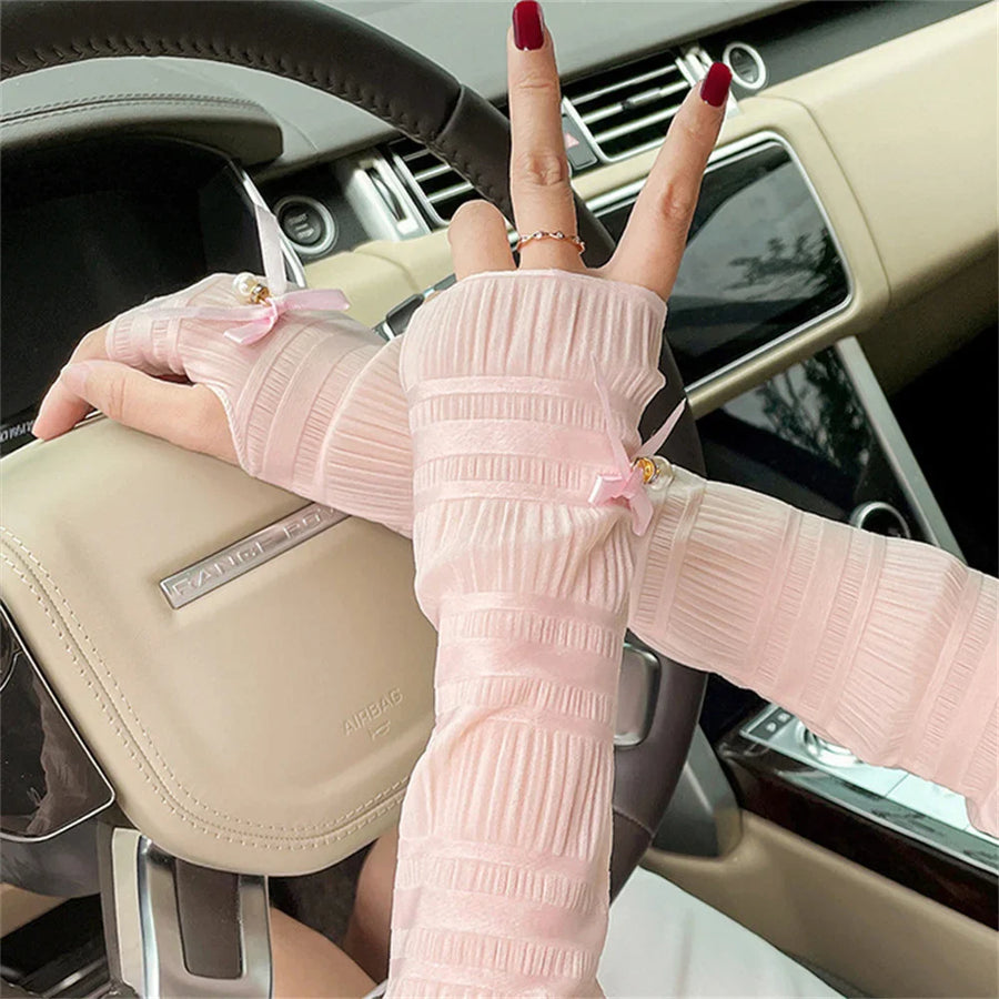 Elegant Long Fingerless Arm Sleeve - Image 4