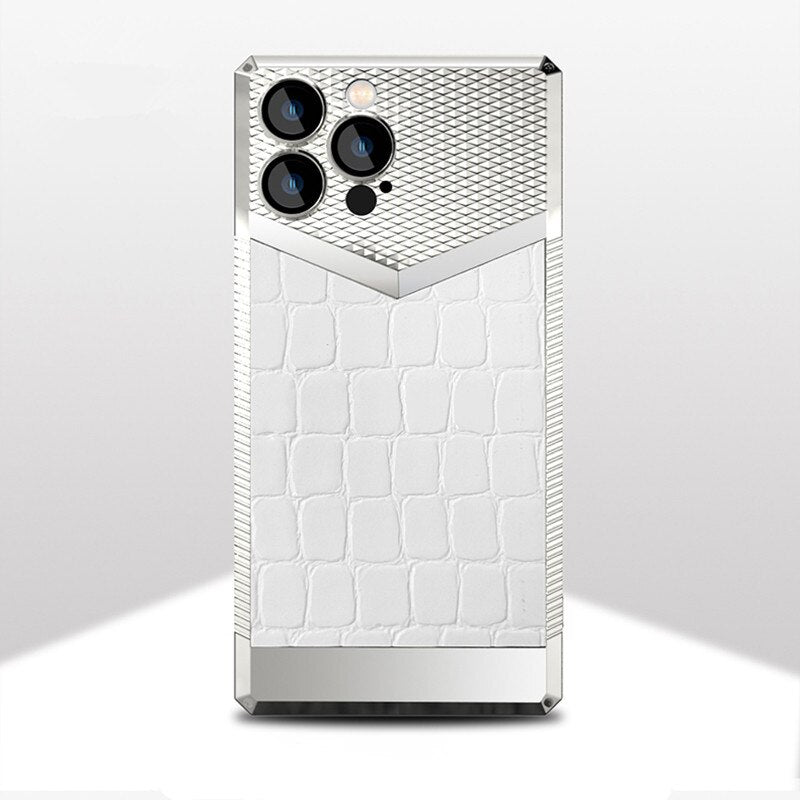 Crocodile Pattern Shock Absorbent Leather iPhone Case - Image 2