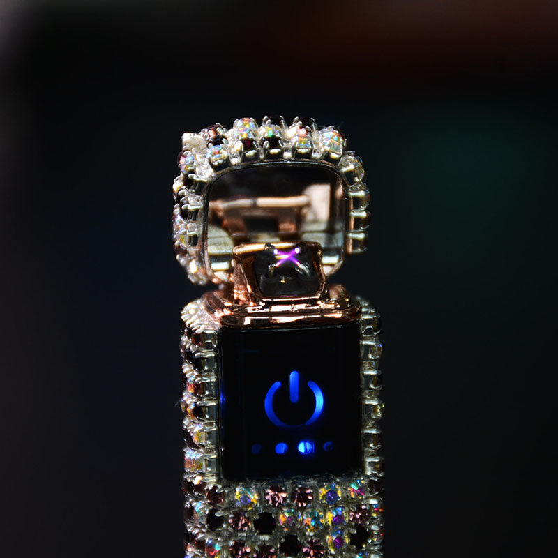 Sparkle Stone Rhinestone Rechargeable Portable Lighter - Image 4