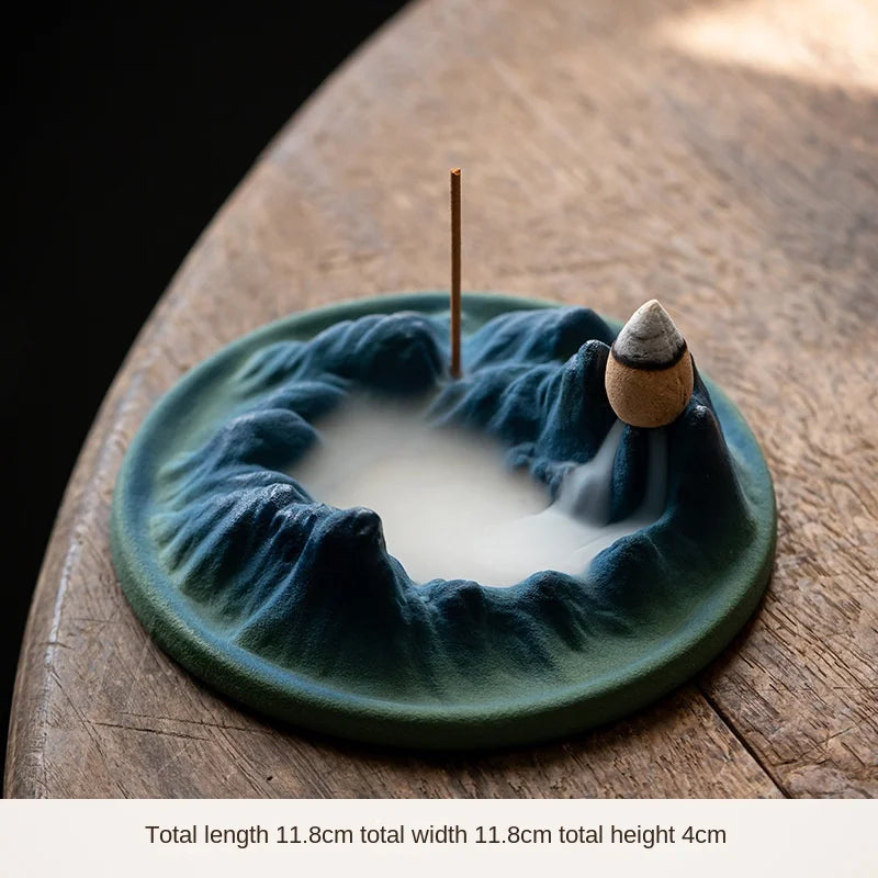 Mistic Mountain Ceramic Waterfall Incense Burner - Image 5