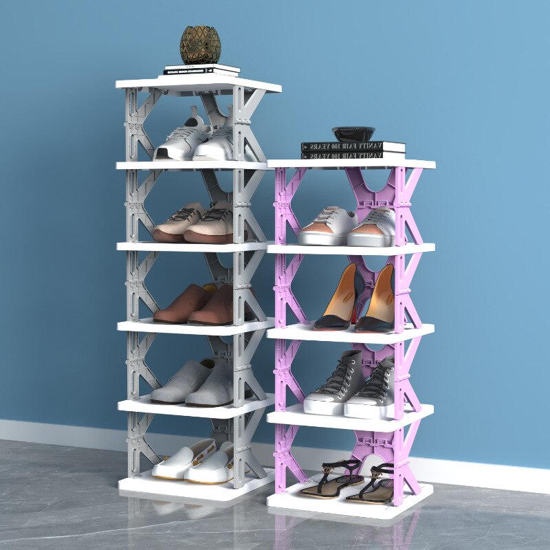Space Saving Foldable Stackable Shoe Storage Rack - Image 0