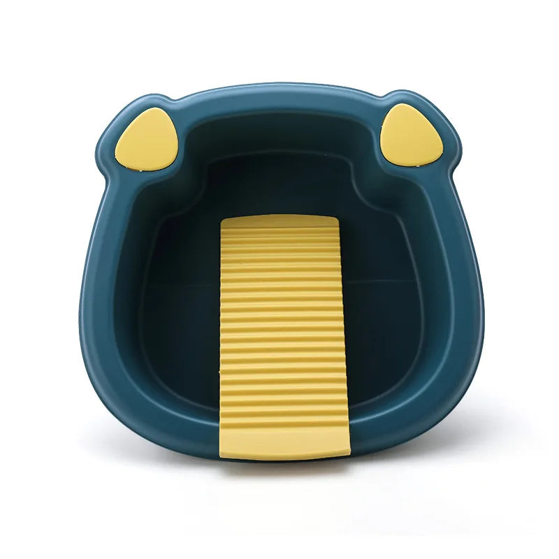 Thickened Plastic Integrated Washboard Compact Washbasin - Image 4