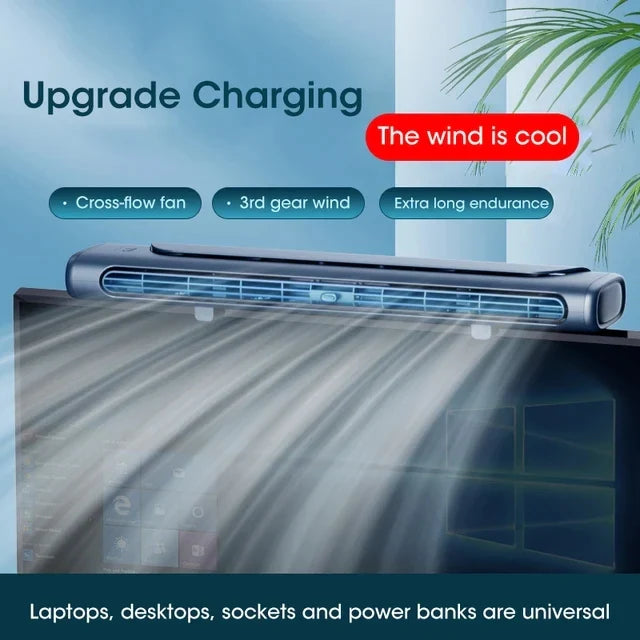 USB Rechargeable Portable Desk & Monitor Clip-On Air Conditioner - Image 5