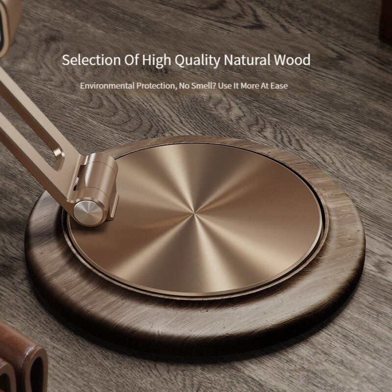 360 Rotating Wooden Foldable Universal Phone Holder - Image 3