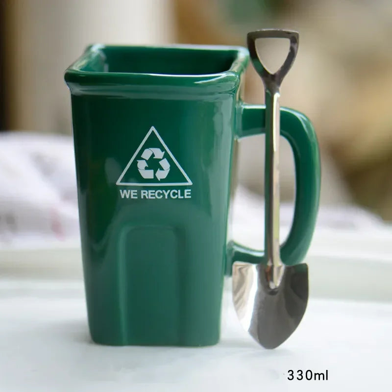 Large Trash Can Ceramic Creative Mug - Image 6