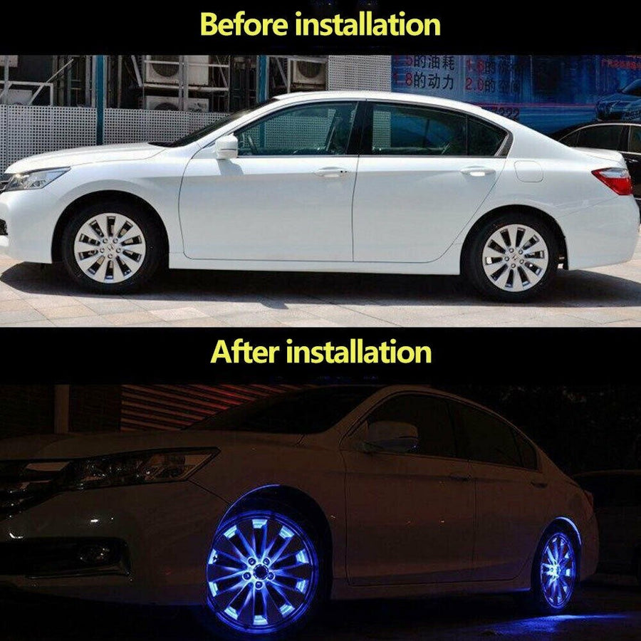 Solar Energy Colorful LED Tire Cap Light - Image 5