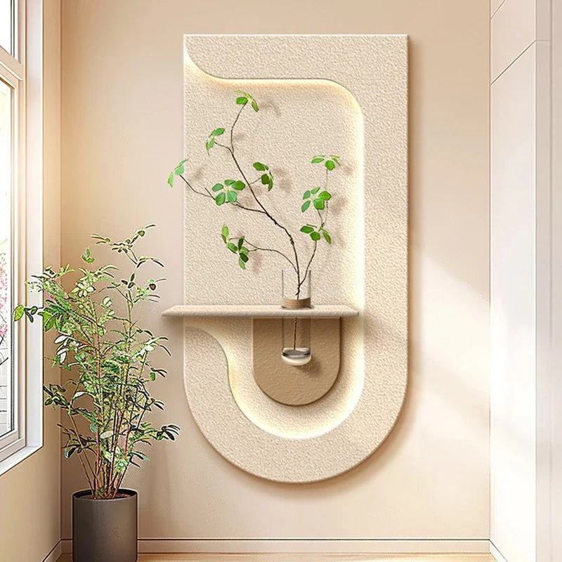 Entrance Decoration Green Plant Wall Vase Lamp - Image 0