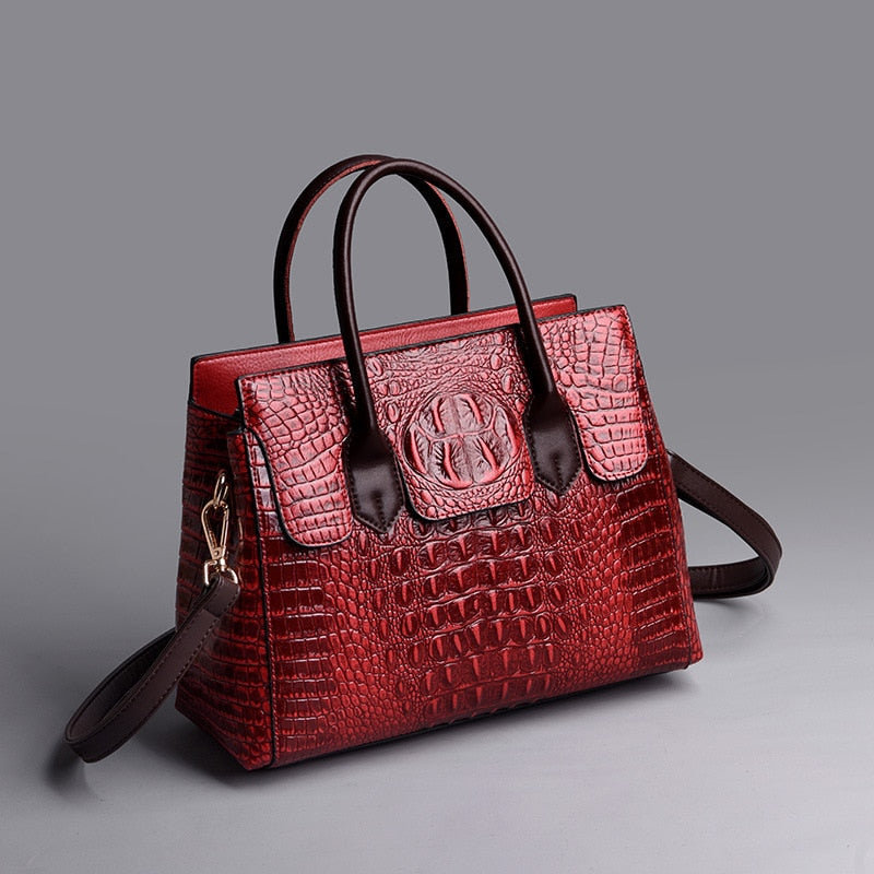 Elegant European Style Crocodile Pattern Women Bag - Image 2