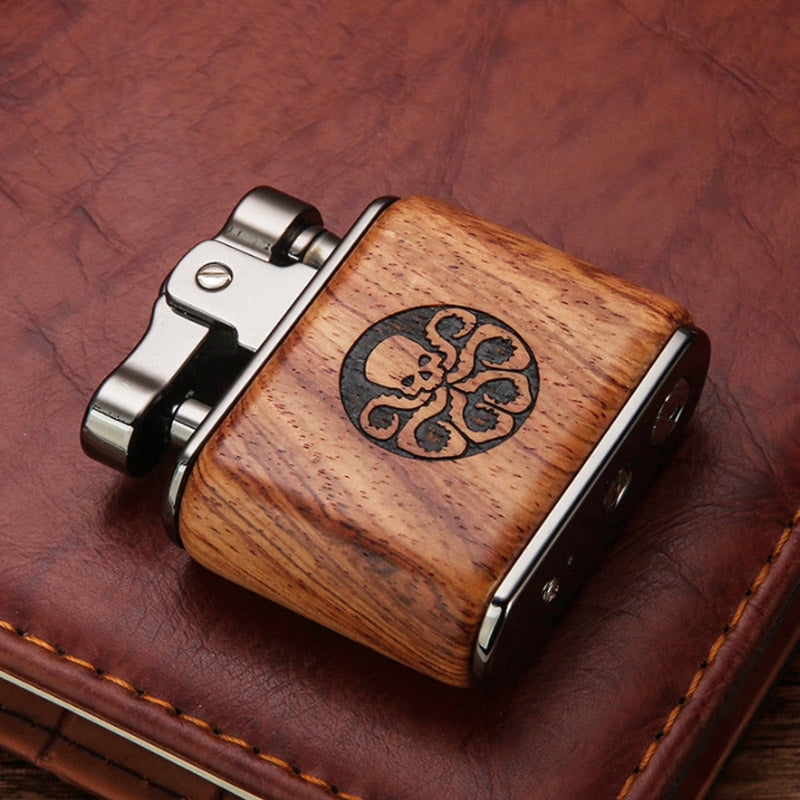 Wooden Vintage Spark Kerosene Lighter - Image 8
