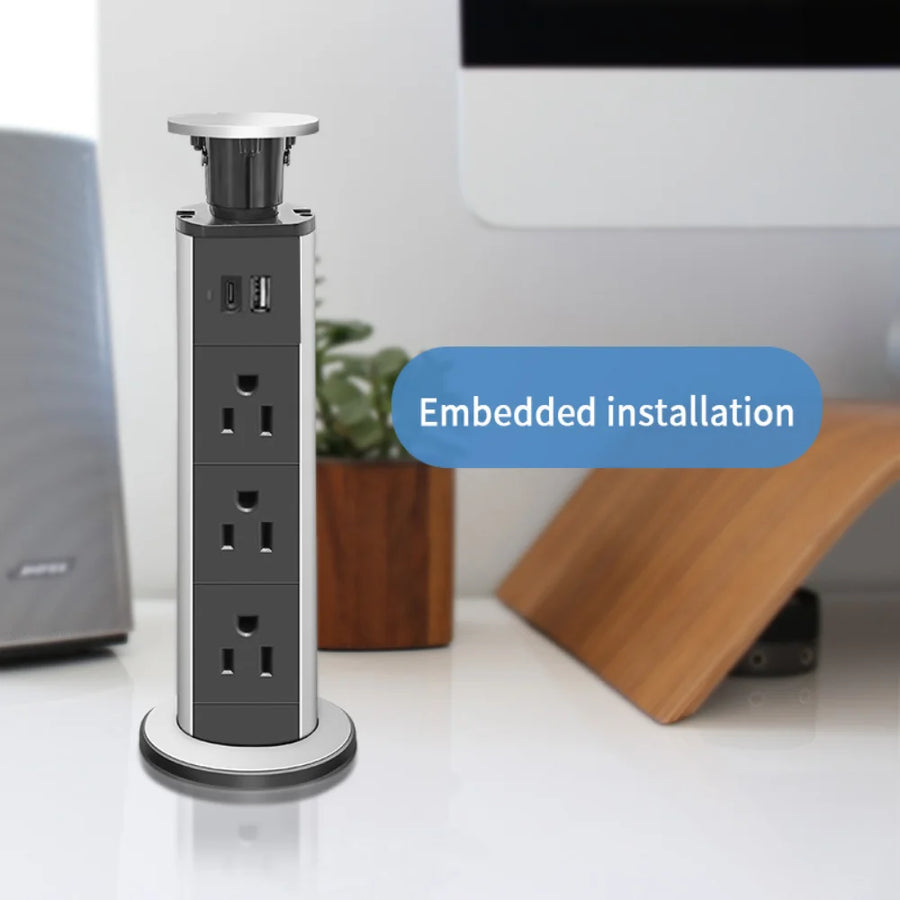 Cable Organizer Table Socket Pop-Up Power Strip - Image 1