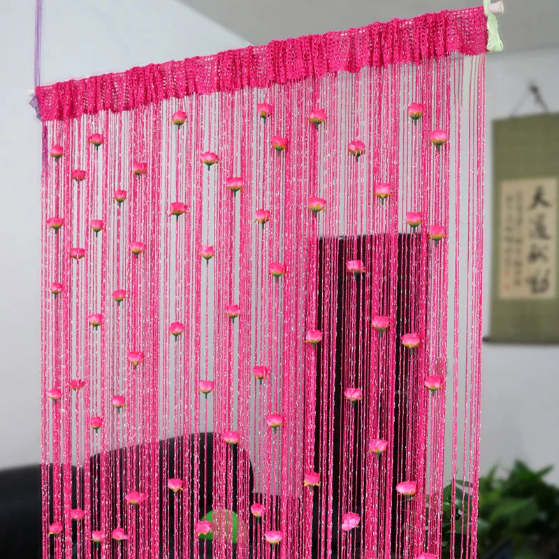 Floral Decorative Hanging Room Divider Curtain - Image 12