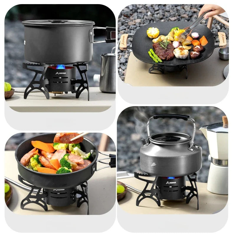Dual-Core Blue Flame Outdoor Cooking Stove - Image 3