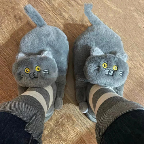 Cuddle Cat Plush Slippers
