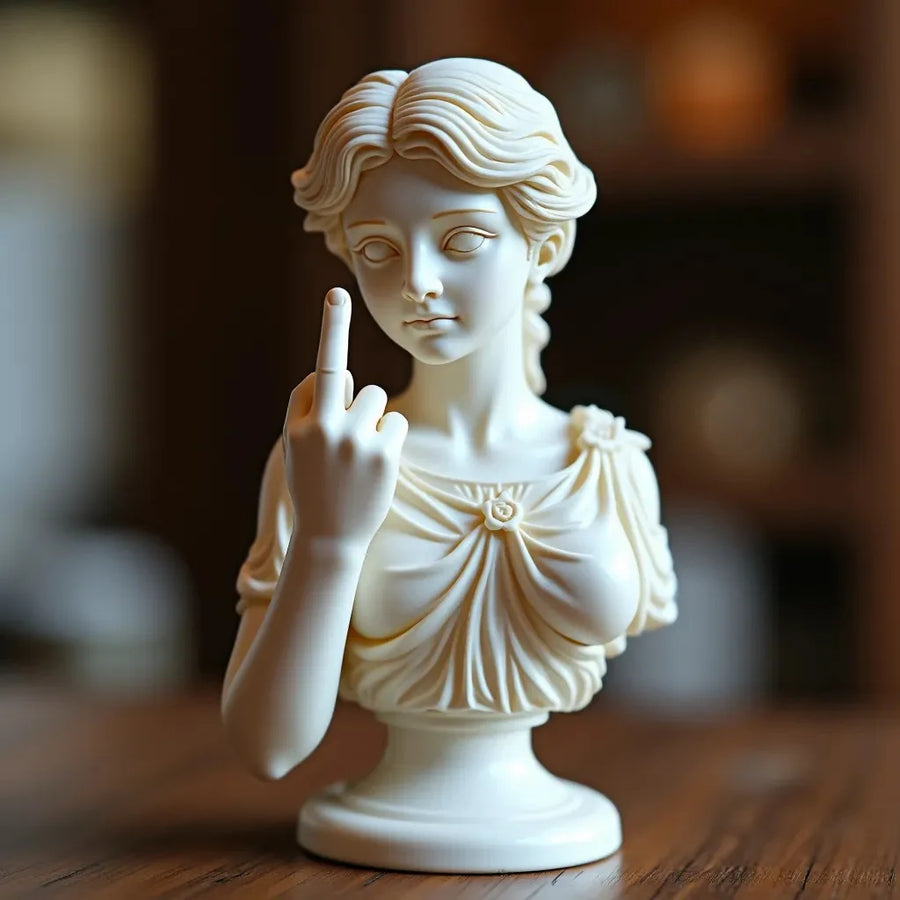 Roman Bust Middle Finger Home Decor - Image 1
