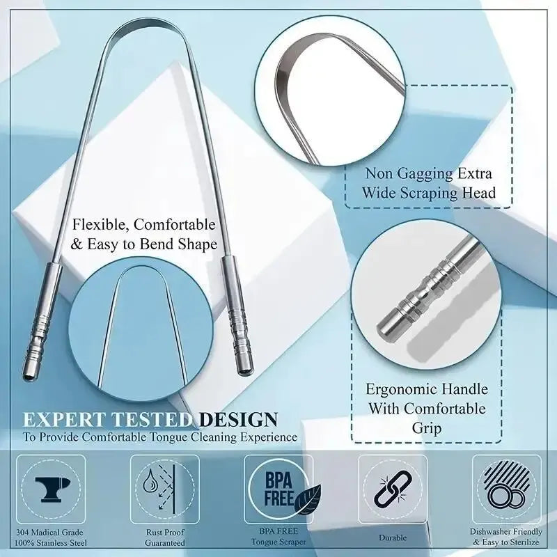 U-shaped Bad Breath Remover Tongue Scraper - Image 5