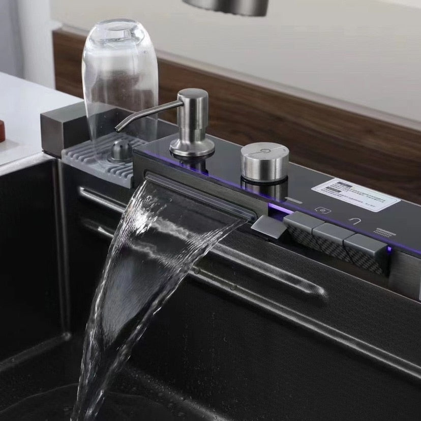 Digital Display Rain Flow Faucet Multifunctional Smart Sink - Image 4