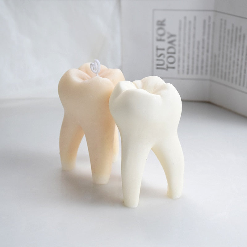 Artistic DIY Tooth Shape Unique Candle Mold - Image 4