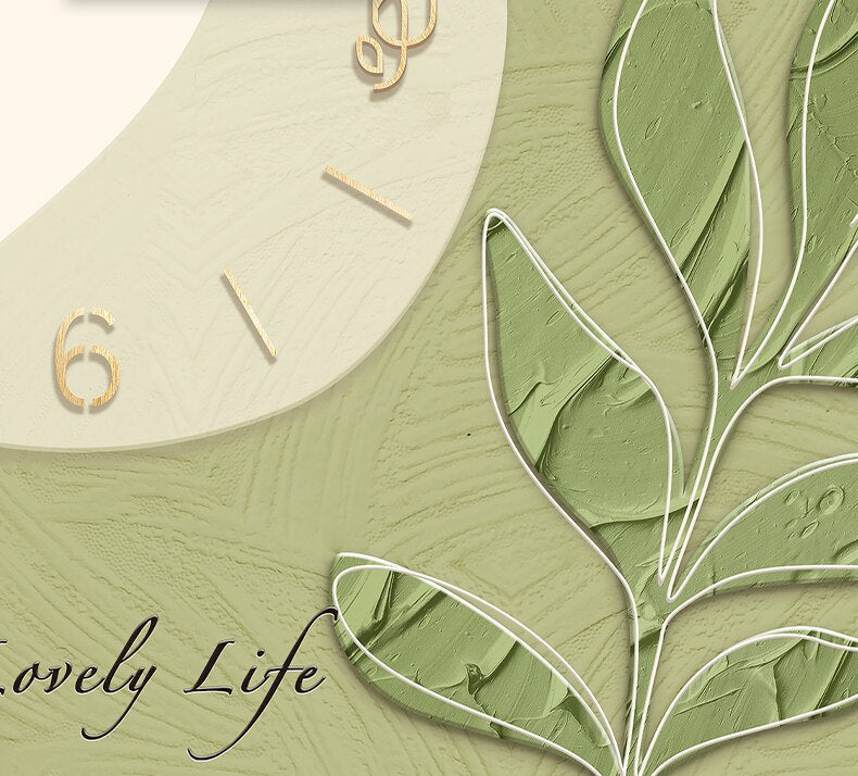 Elegant Leaf LED Silent Wall Clock - Image 4