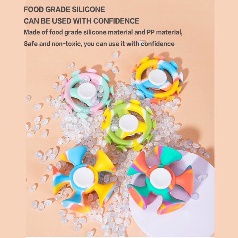 Anti-stress Silicone Colorful Hand Spinner - Image 6