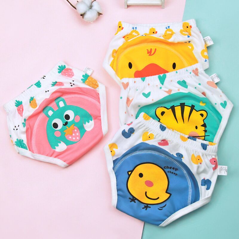 4-Pack Cute Animals Cotton Unisex Kids Underwear Set - Image 4