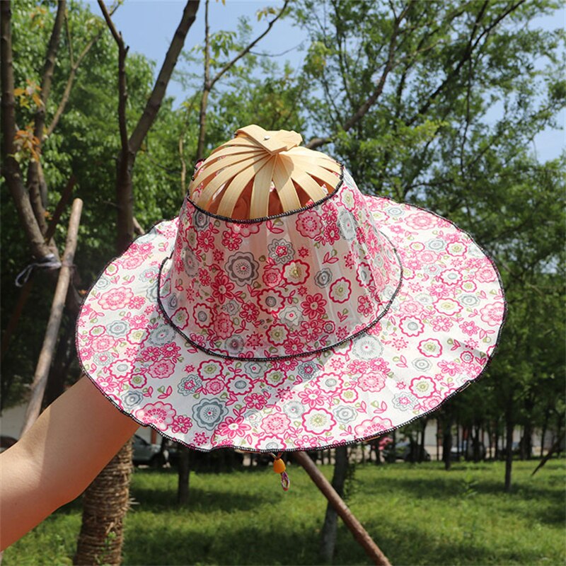 Cute Bamboo Folding Summer Cap - Image 2