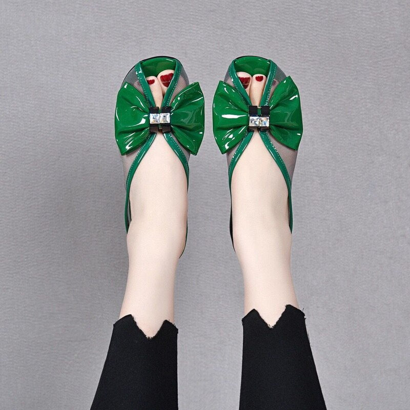 Comfy Walk Bowtie Small Sandal Heels - Image 3