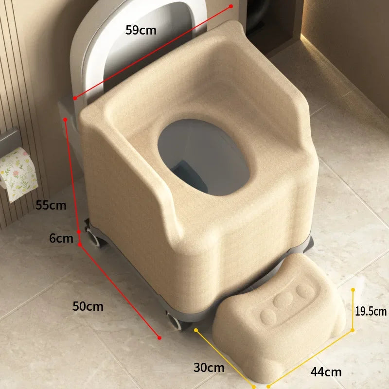 Heavy-Duty Portable Potty Seat Toilet Chair - Image 5
