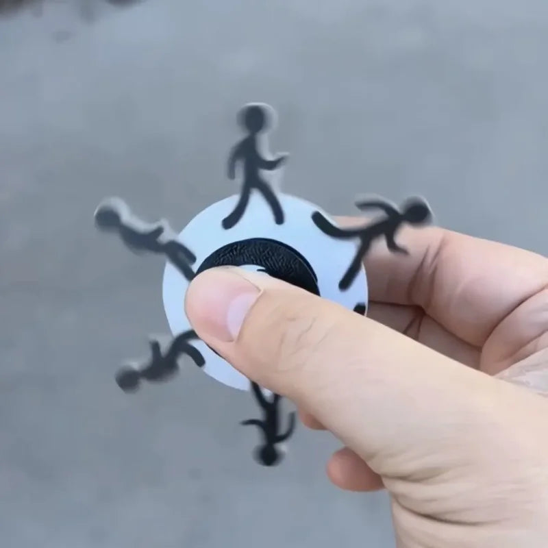 Running Stickman Optical Illusion Fidget Spinner - Image 4