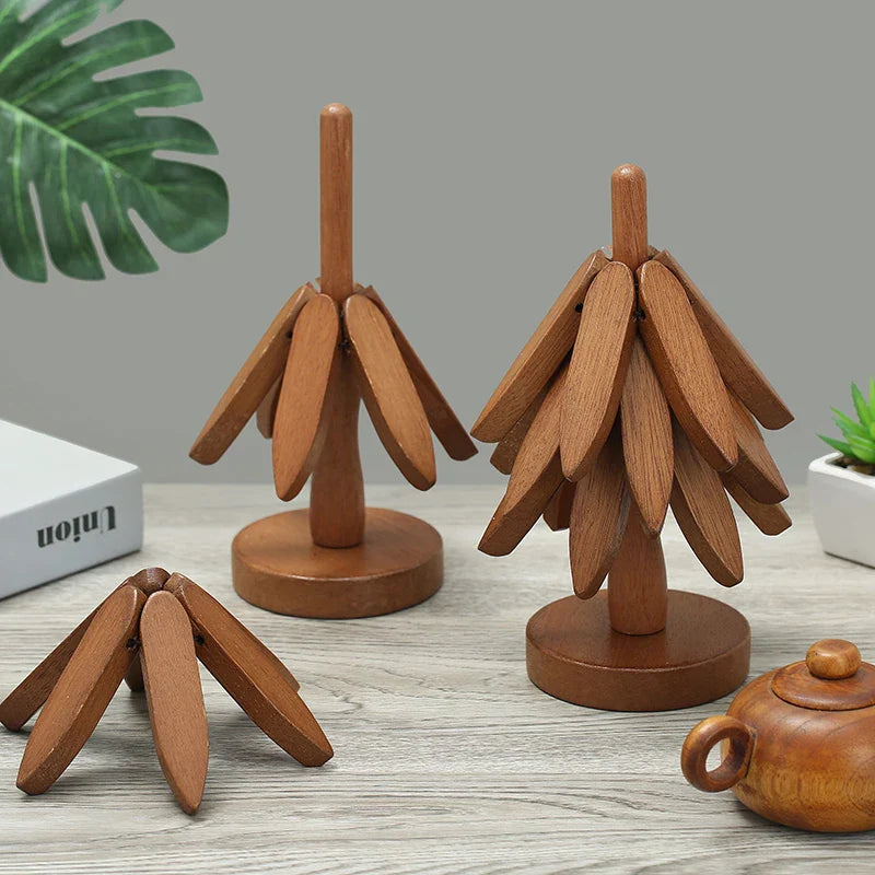 Wooden Tree Heat Resistant Coaster Set - Image 4