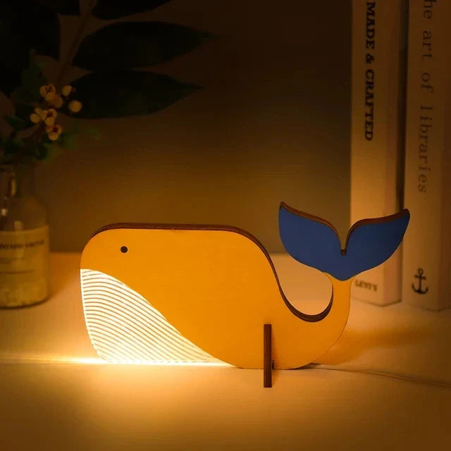 Charming Wooden Animals LED Bedside Lamps - Image 7